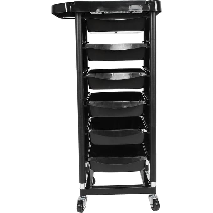 Haarsalon Trolley 5-Laags Kapperskar Kinderwagen Rollend Barbershop Opbergrek black
