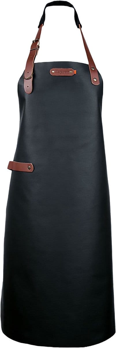 Xapron Luxe leren Schort Bovine - Zwart - M