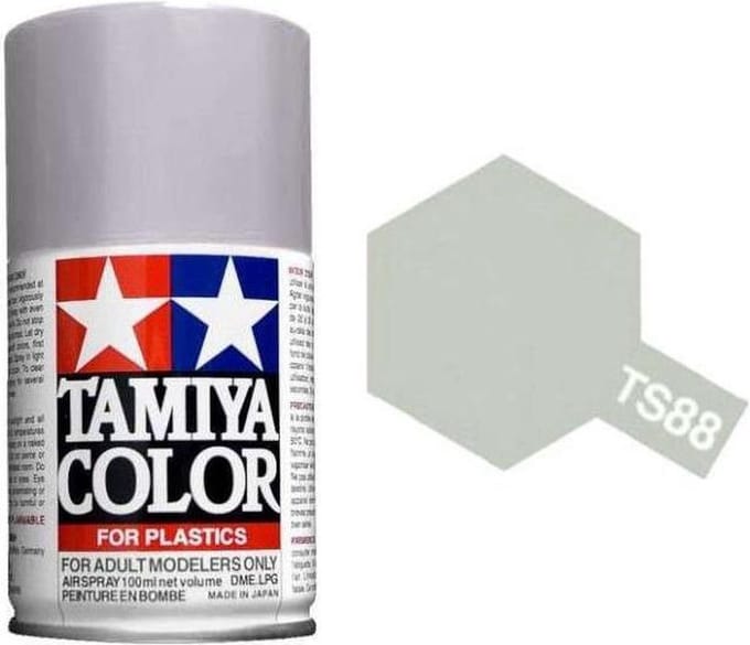 Tamiya Hobbyverf Acrylverf - TS-88 Titanium Silver - Satin - Acryl Spray - Verf spuitbus - 100 ml