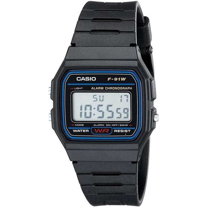 Casio - Hars Kast Hars Band Heren Kwarts Horloge F-91W-1