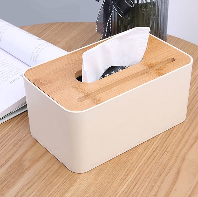 Tissuebox houder met Telefoon houder - Tissues Tissuehouder - Tissuedoos Gsm sleuf - Tissue box - Badkamer - Keuken