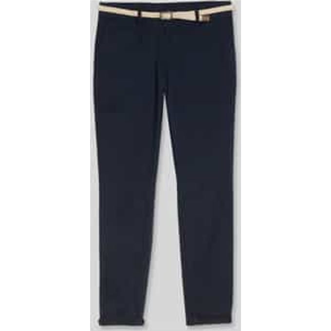 Tom Tailor - Slim fit chino met riem - Maat 38/32 - sky captain blue