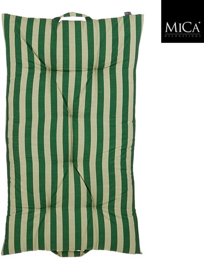 Mica Decorations Streep Matraskussen - 100 x 60 x 8 cm - Donkergroen