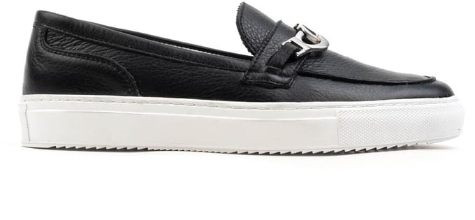 Omnio alfa loafers dames zwart leer