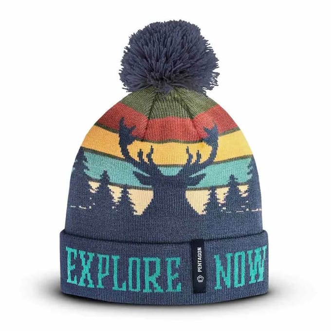 Pentagon Sanctuary Deer Knit Muts Blauw