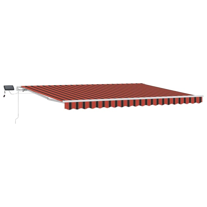 vidaXL - Uitschuifbare - luifel - Oranje - en - bruin - 450 - × - 350 - cm