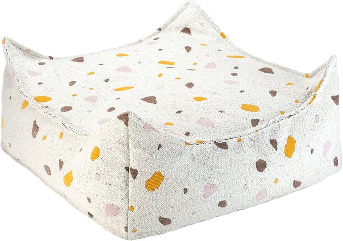 Wigiwama Teddy Square Ottoman / Poef - 80x70x50cm - Terrazzo Marble