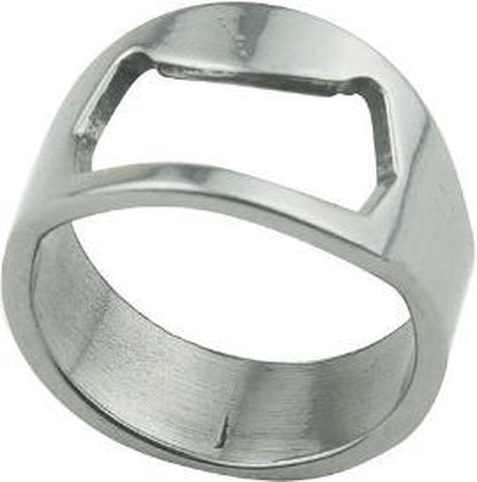 Ring Bieropener Flessenopener | Zilverkleurig