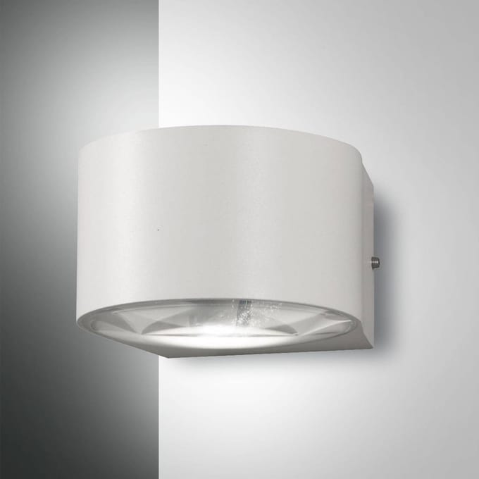 Fabas Luce Buitenwandlamp Lao, 2-lamps, aluminium, kristalglas