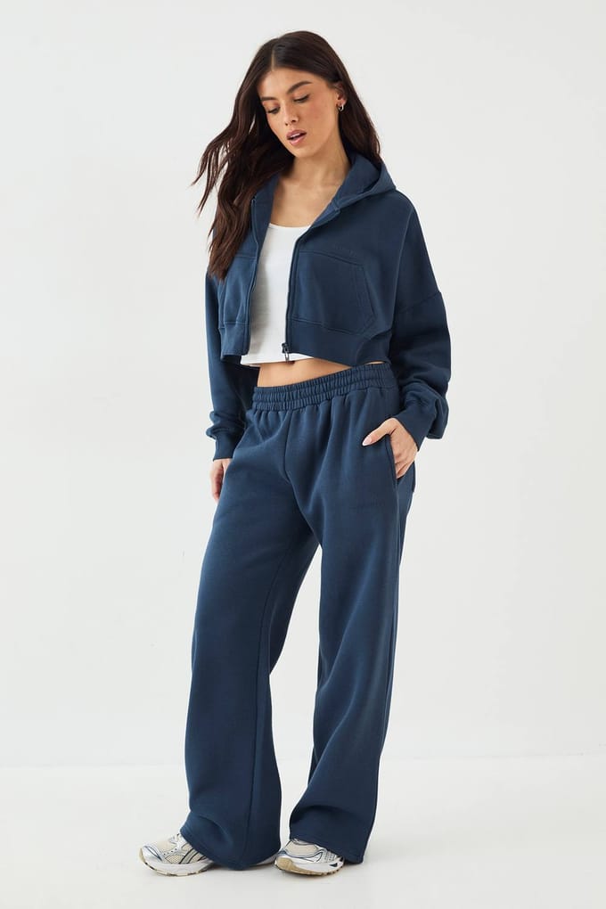 Dames DSGN Studio Rechte Pijp Jogger | Indigo | Maat: Large