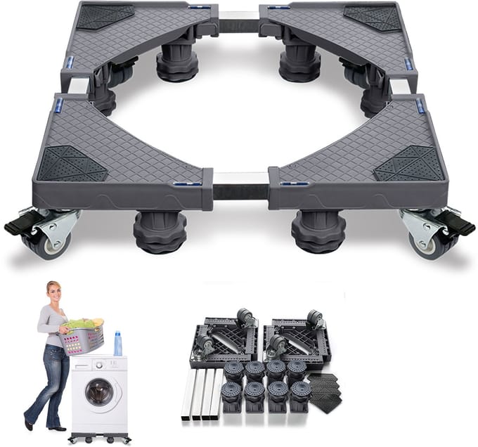 Wasmachine Onderstel - 45-75 cm - 8 Voeten - 4 Wielen - 300 kg