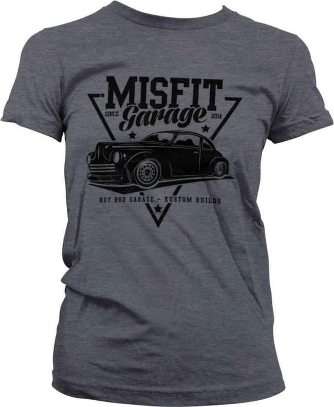 Misfit Garage Dames Tshirt -S- Since 2014 Grijs