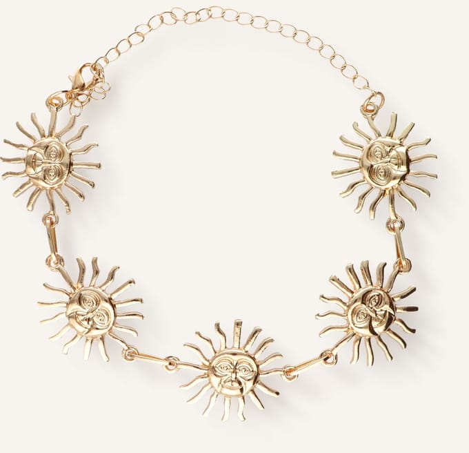 Notre-V Bracelet Sun Sieraden Dames - Goudkleurig - Maat ONESIZE