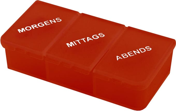 Sundo Pillendoosje Met 3 vakken - Rood