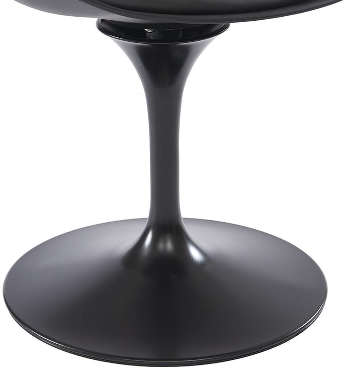 Vente-unique Set van 2 draaibare stoelen van polypropyleen, kunstleer en staal - Zwart - XAFY