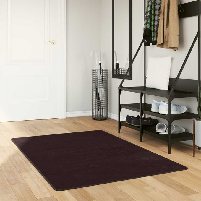vidaXL - Tapijt - Runner - MARSA - Antraciet - 80 - x - 100 - cm - Polyester - en - PVC