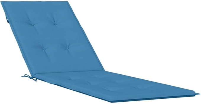 vidaXL - Terrasstoelkussen - (75+105) - x - 50 - x - 4 - cm - stof - gemêleerd - blauw