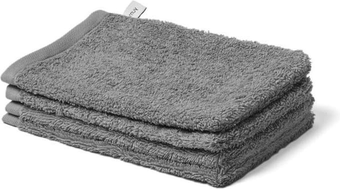 Yumeko washandjes terry donkergrijs 15x22 - 4 st