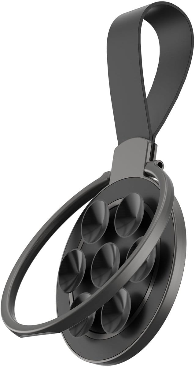 Rixus RXPH60B Silicone Magnetic Ring Holder Black