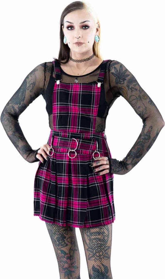 Heartless - Faye Pinafore Korte jurk - M - Roze