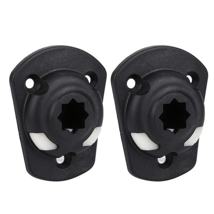 2 stuks Kajak Montagebasis Vervanging Hengel Accessoires met Montageschroeven black