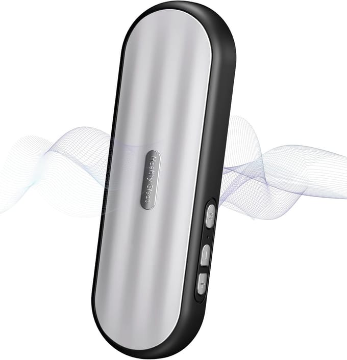 Privé Bluetooth-luidspreker onder het kussen: draagbare slaaphulp met botgeleidingstechnologie en witte ruis voor ontspanning