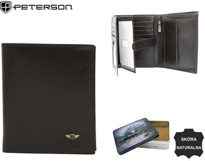 Peterson - Grote Lederen Portemonnee - Klassiek Design - RFID-Beveiliging