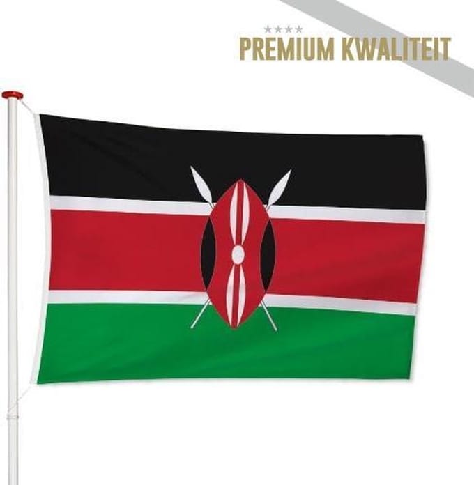 Keniaanse Vlag Kenia 40x60cm - Kwaliteitsvlag - Geschikt voor buiten