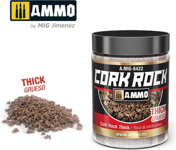 AMMO by Mig Jimenez Modelbouwdecoratie - MIG 8422 Cork Rock - Thick - Terraform - 100ml Effecten potje