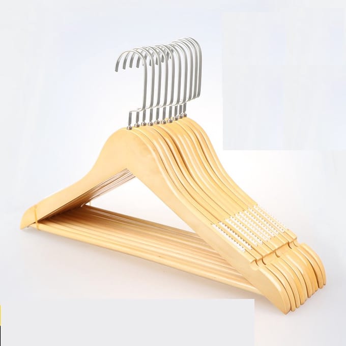Hoppa! - Kinderkledinghangers - 20 stuks - bruin - hout