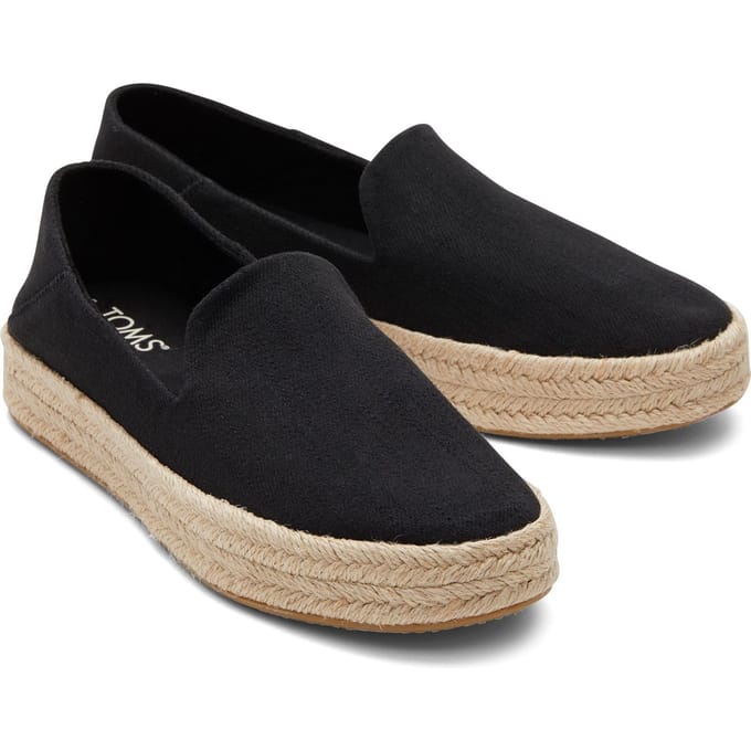 Toms Carolina Espadrilles Dames - Zwart - Maat 38,5