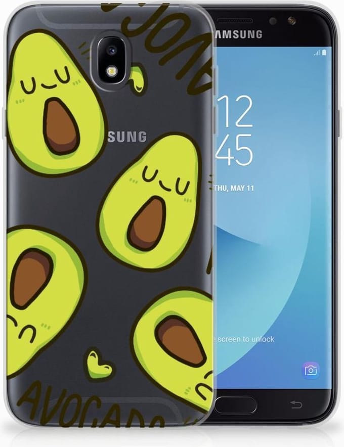 Samsung Galaxy J7 2017 | J7 Pro Telefoonhoesje met Naam Avocado Singing