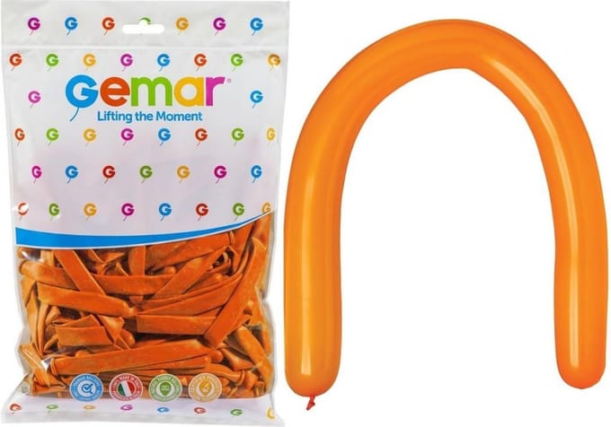 Ballons D6 - Tubes Italiens Type 350 Orange 100Pcs