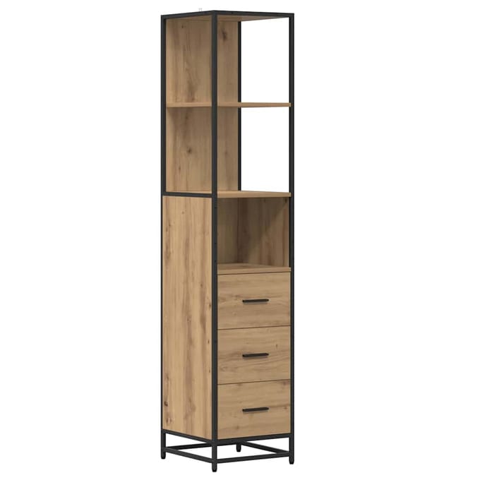 vidaXL - Badkamermeubel - Set - Artisan - Eiken - 35 - x - 37,5 - x - 166 - cm