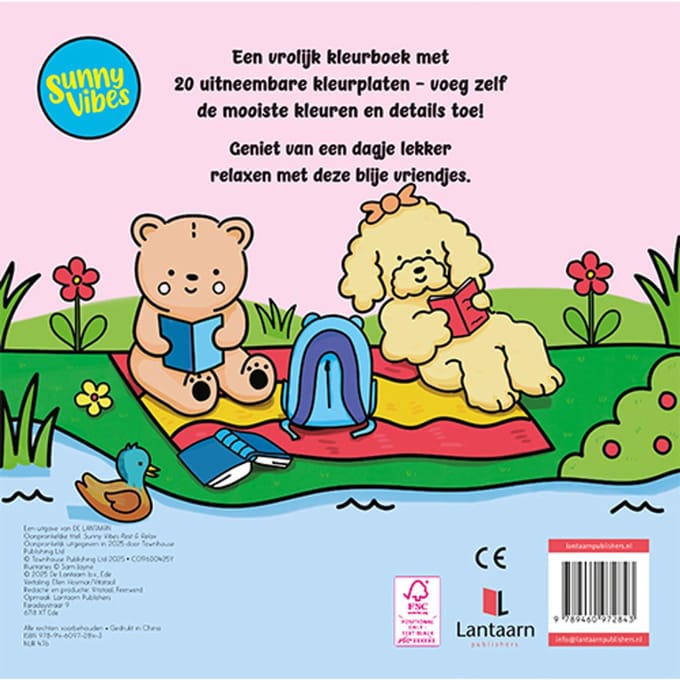 Sunny Vibes Rest & Relax Cute & Bold Colouring Book