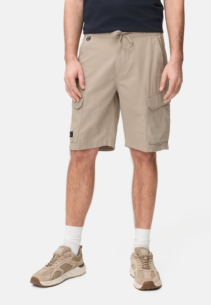 camel active Cargo shorts met trekkoord - Maat menswear-32IN - Beige