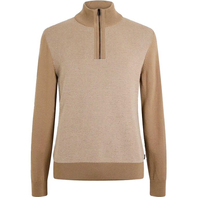 Boss Heren H Dambino gebreide casual trui (Beige)