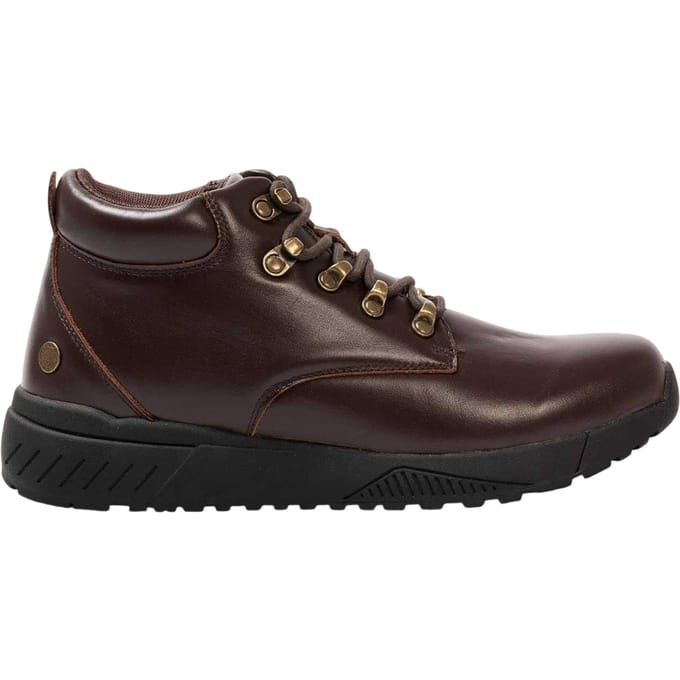 Donnay Heren Lederen Chukka Laarzen (Donkerbruin)