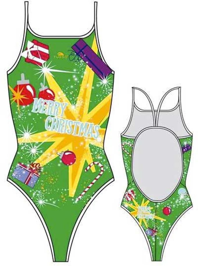 Turbo Christmas Explotion Zwemkleding Groen M Vrouw