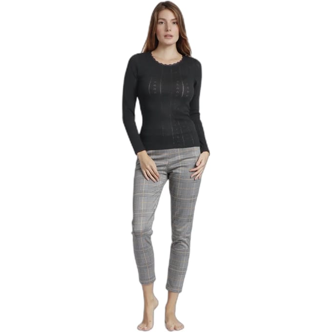Geribd dames-T-shirt met lange mouwen Admas