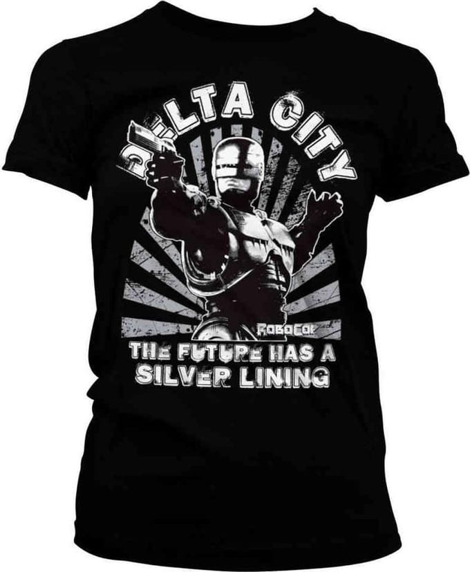 Robocop Dames Tshirt -XL- Delta City Zwart