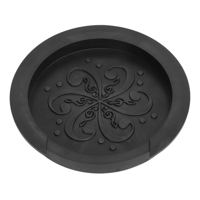 Gitaar Klankgat Cover Silicone Stofdicht Compact Draagbaar Zachte Klankgat Cover voor Gitarist black