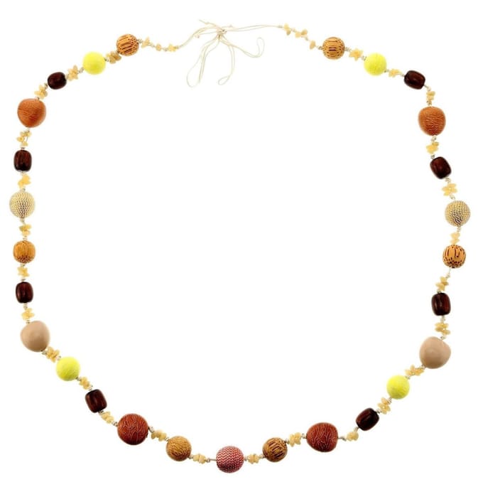Behave Lange ketting met diverse kralen – Nikkelvrije modeketting
