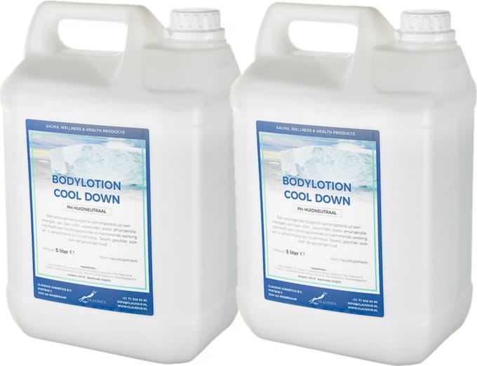 Bodylotion Cool Down 5 Liter - set van 2 stuks - navulling - Voordeelverpakking