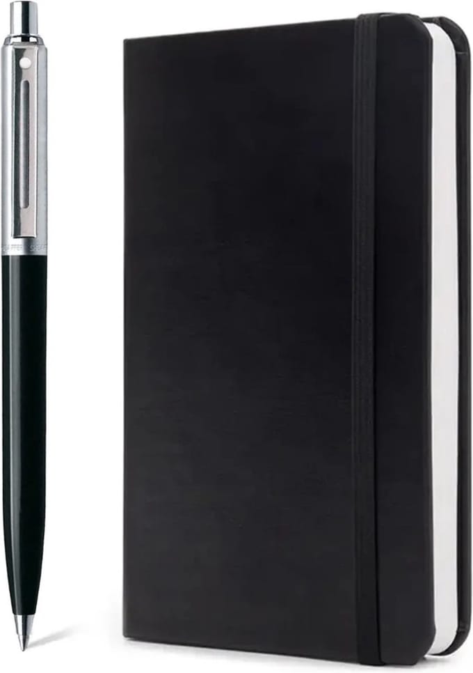 Sheaffer balpen giftset - 321 Sentinel black - met A5 notebook