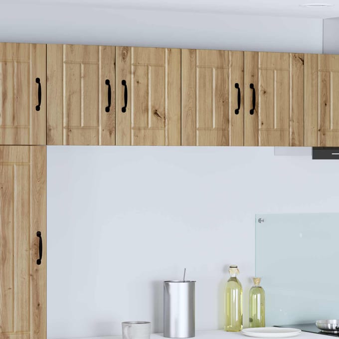 vidaXL - Wandkast - LUCCA - 2 - st - Artisanaal - eiken - Bewerkt - hout