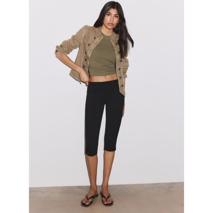 Stradivarius Capribroek  Zwart S