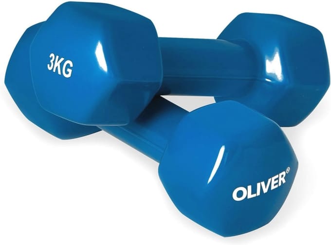 Vinyl Halters Met Diverse Gewichten Voor Effectieve Krachttraining