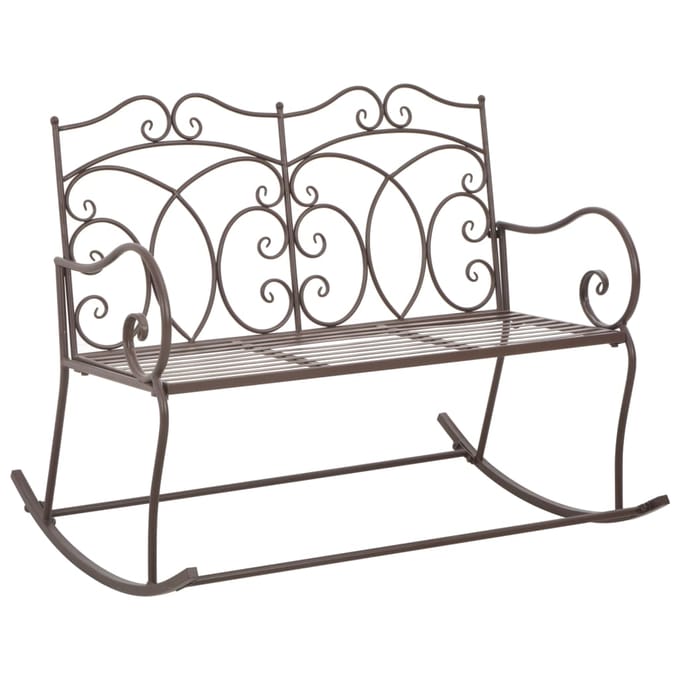 vidaXL - Tuinbank - 104 - cm - ijzer - antiekbruin