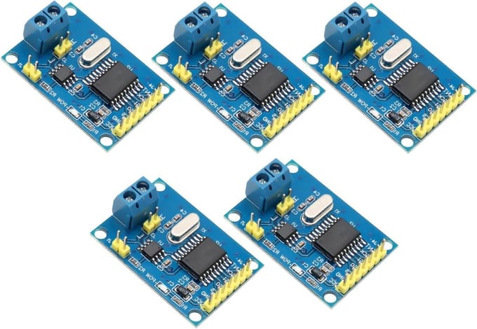 CAN-busmodule MCP2515 - SPI interface module - Industriële automatisering - TJA1050 transceiver - 5 stuks - Groen